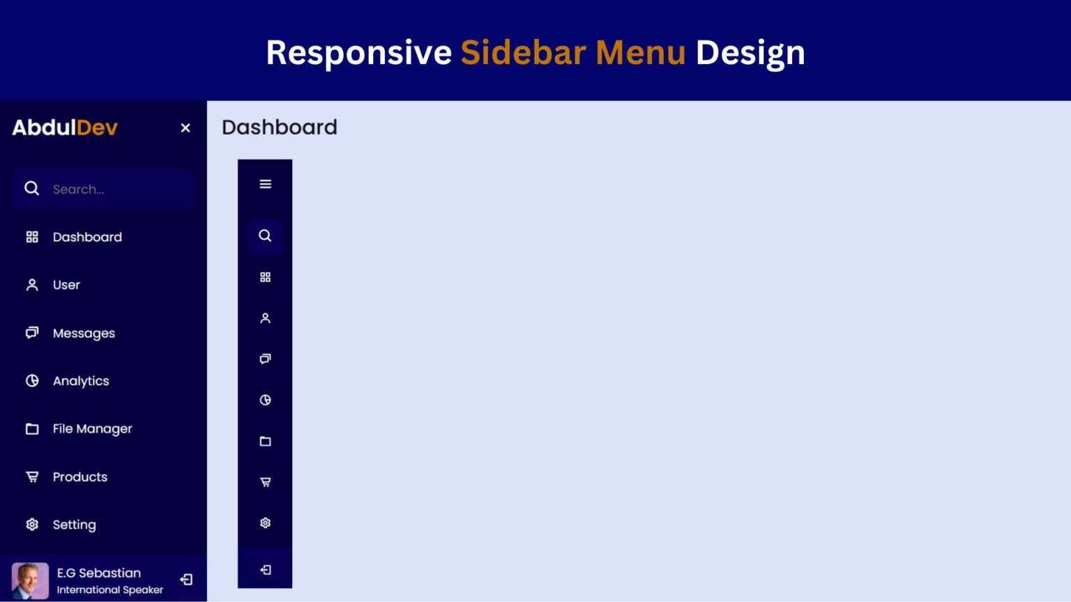 Responsive Sticky Navigation Bar Using Html Css Javascript