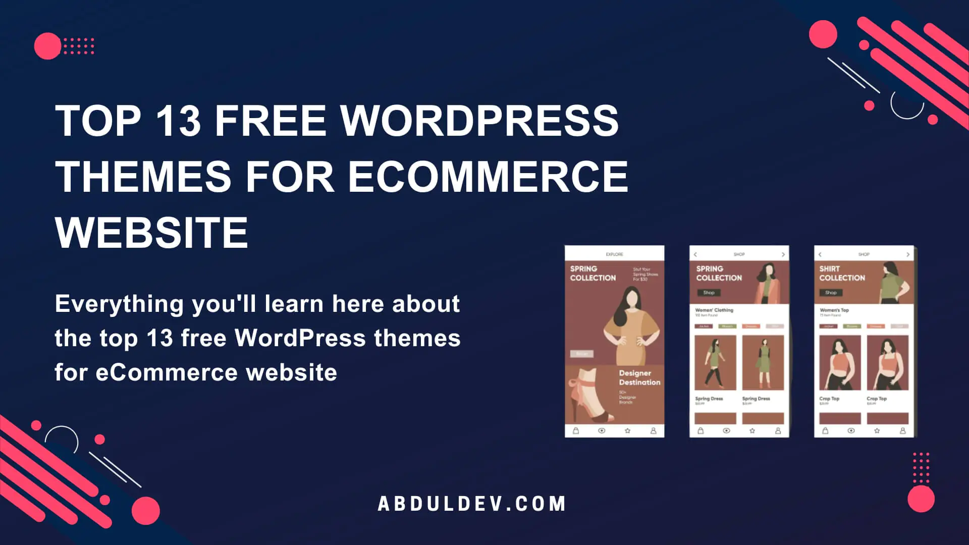 Top 13 free WordPress themes for eCommerce Website