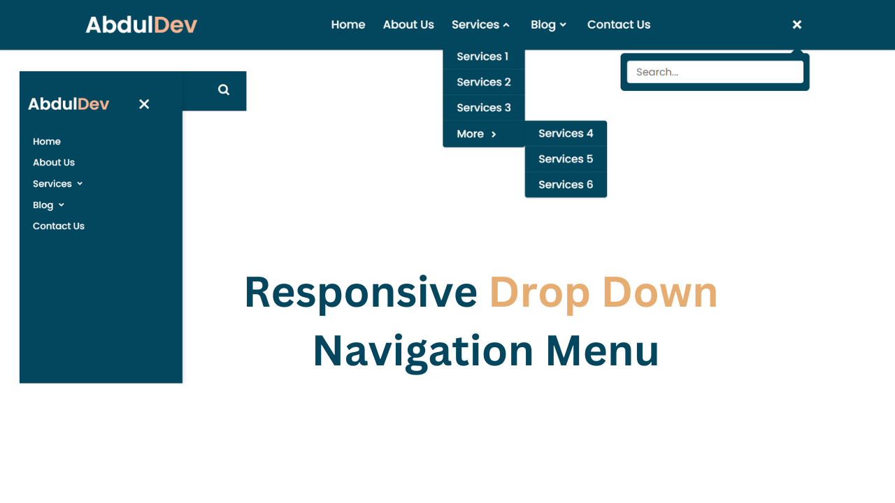 Responsive Drop Down Navigation Menu