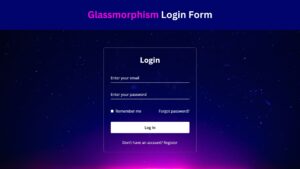 Glassmorphism Login Form