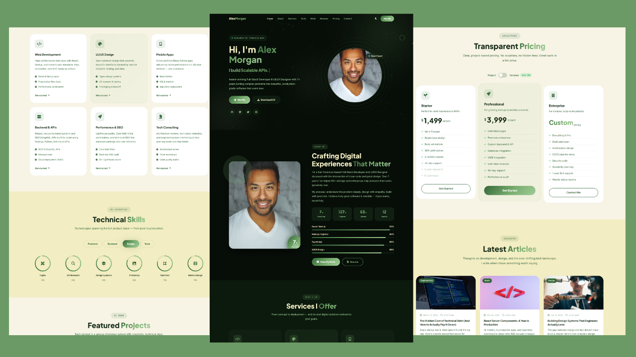 Responsive Animated Portfolio Website